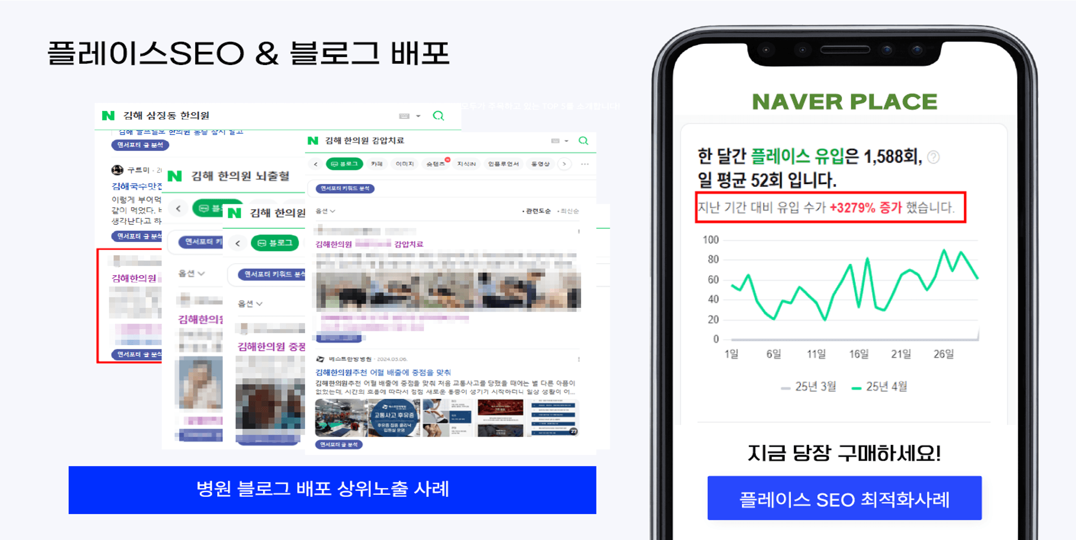 플레이스SEO & 블로그 배포 사례